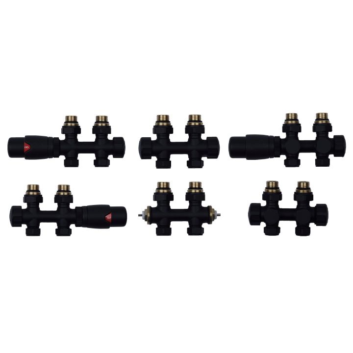 Grzejnik łazienkowy Mila 1200x500 czarny z półką grzewczą 10