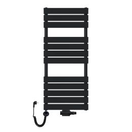 Grzejnik łazienkowy wodno-elektryczny Mila 1200x500 czarny
