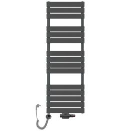 Grzejnik łazienkowy wodno-elektryczny Mila 1500x500 antracyt 1