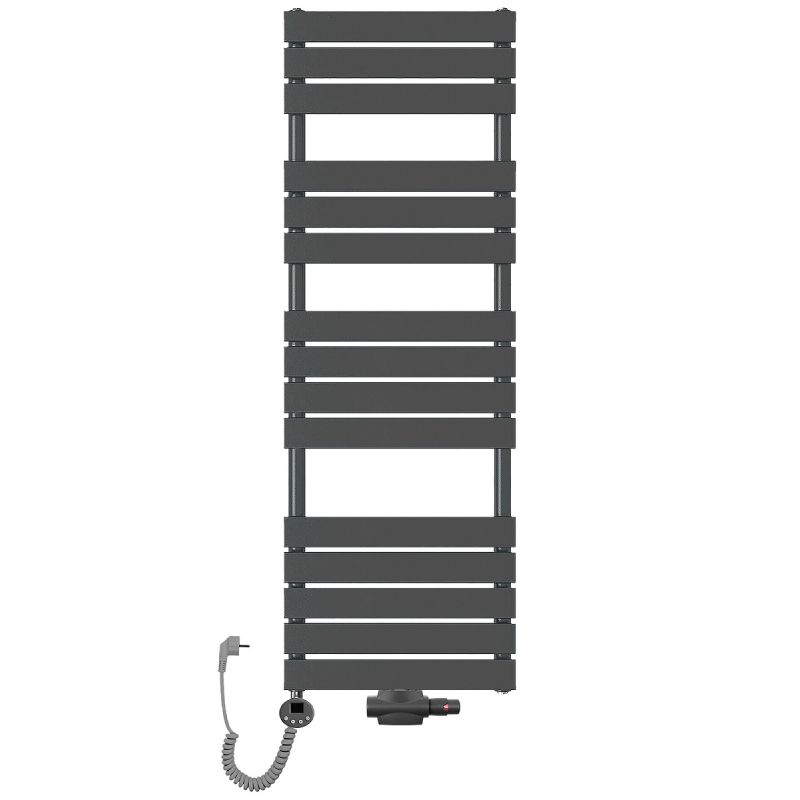 Grzejnik łazienkowy wodno-elektryczny Mila 1500x500 antracyt 1