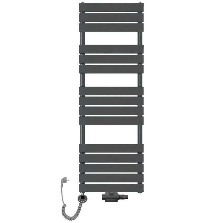 Grzejnik łazienkowy wodno-elektryczny Mila 1500x500 antracyt 1