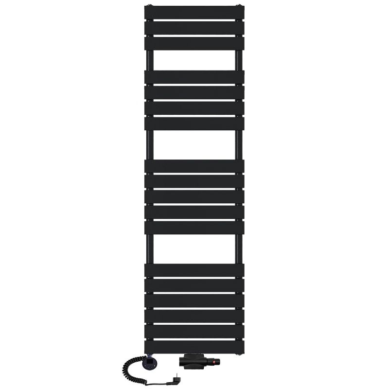 Grzejnik łazienkowy wodno-elektryczny Mila 1800x500 czarny 1