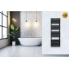 Grzejnik łazienkowy Mila 1500x500 czarny z półką grzewczą 13